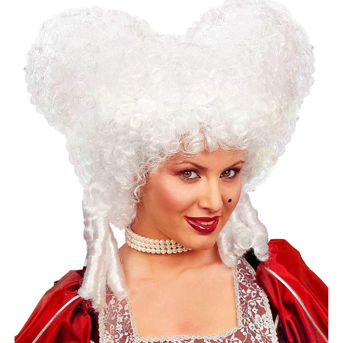 Parrucca dama bianco boccoli