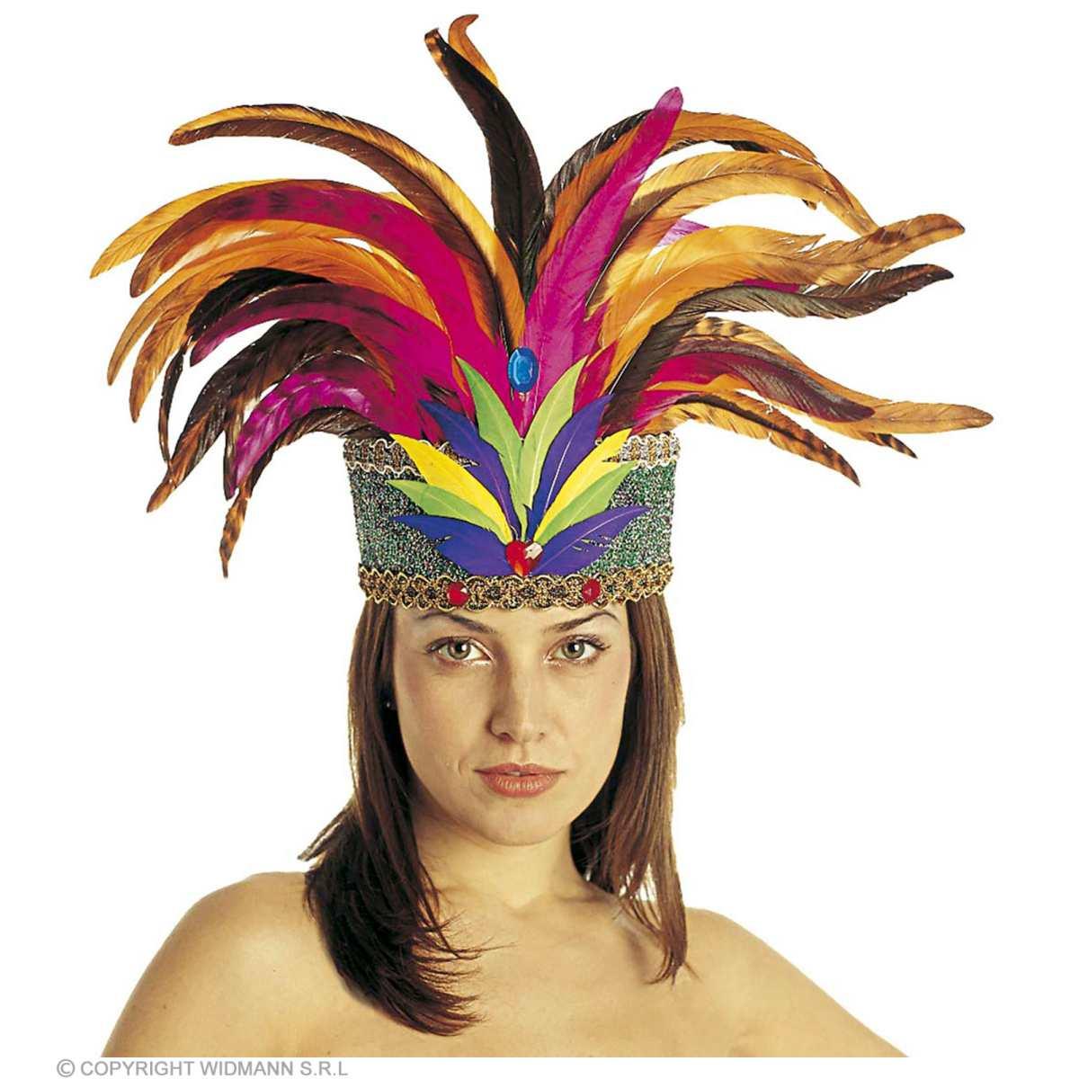 Copricapo ballerina piume colorate
