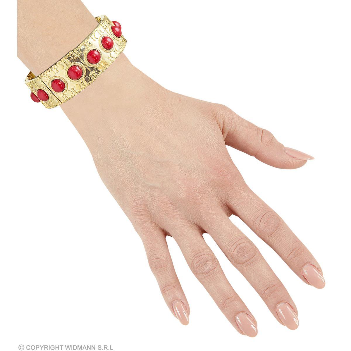 Bracciale romana oro pietre rosse