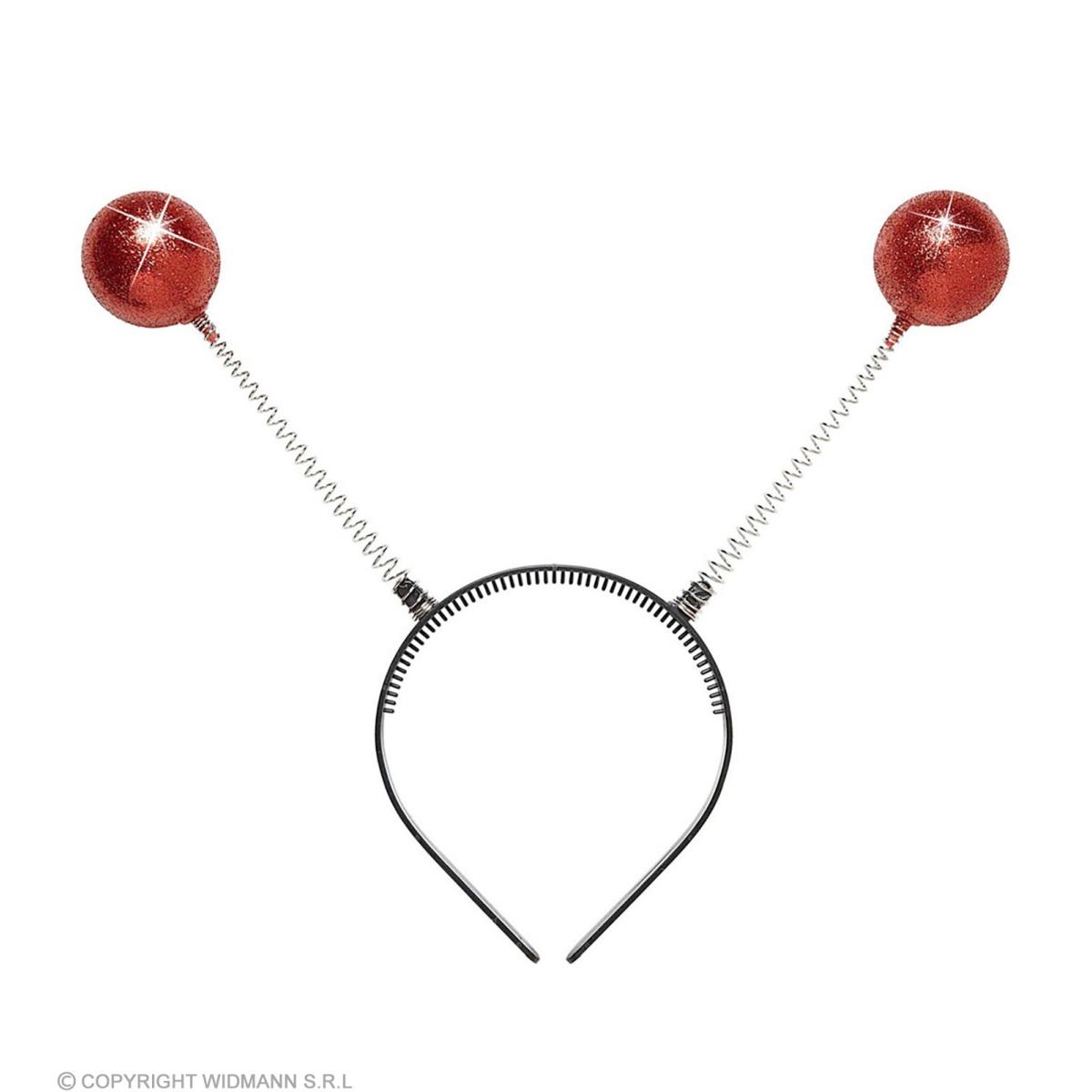 Cerchietto antenne rosse glitter