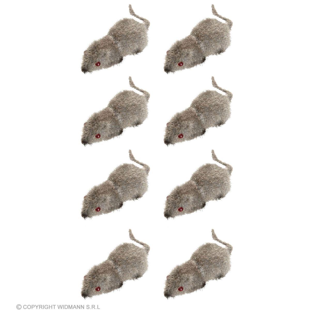 Topo peloso grigio Set 5 pz