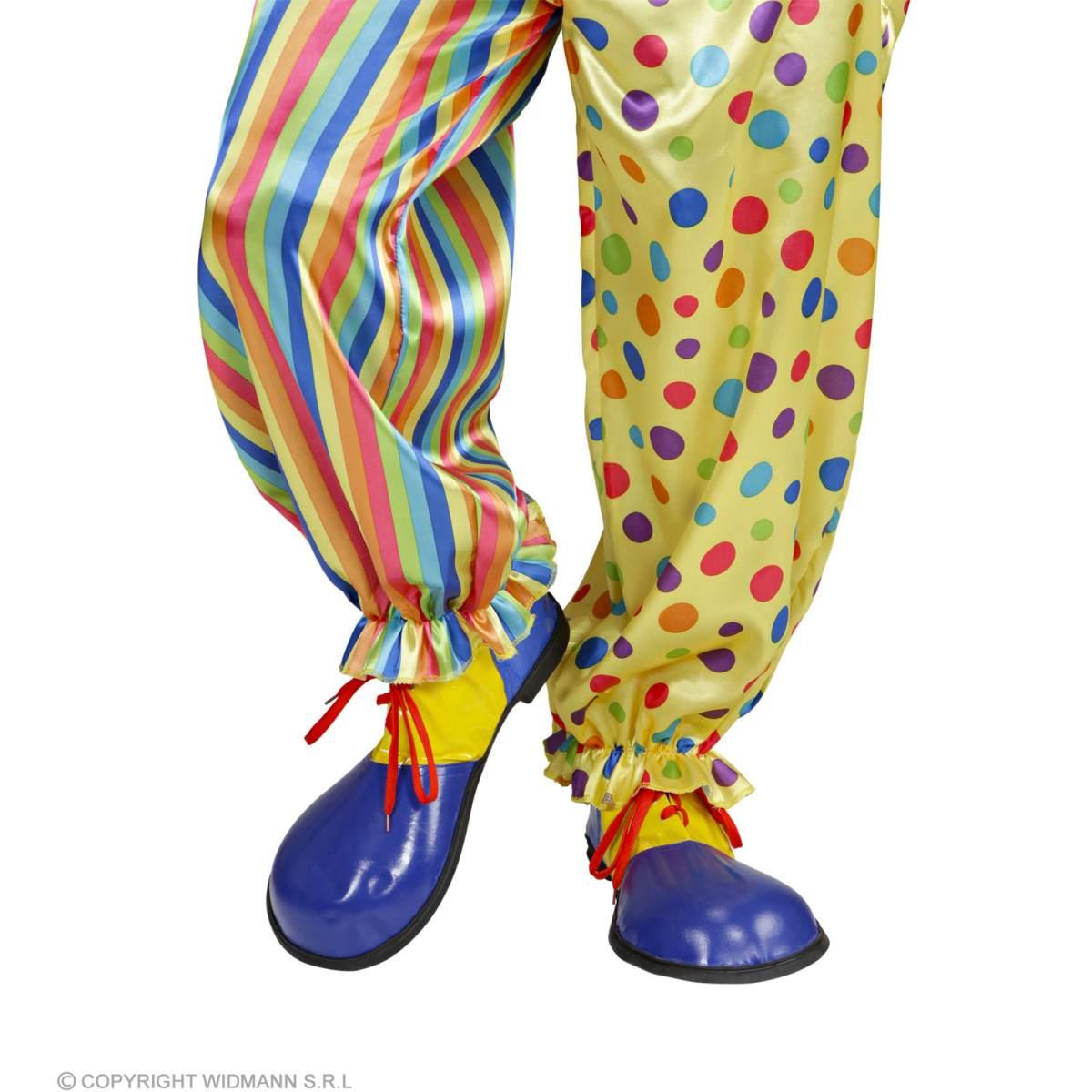 Scarpe clown adulto 3 colori assortiti