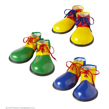Scarpe clown adulto 3 colori assortiti