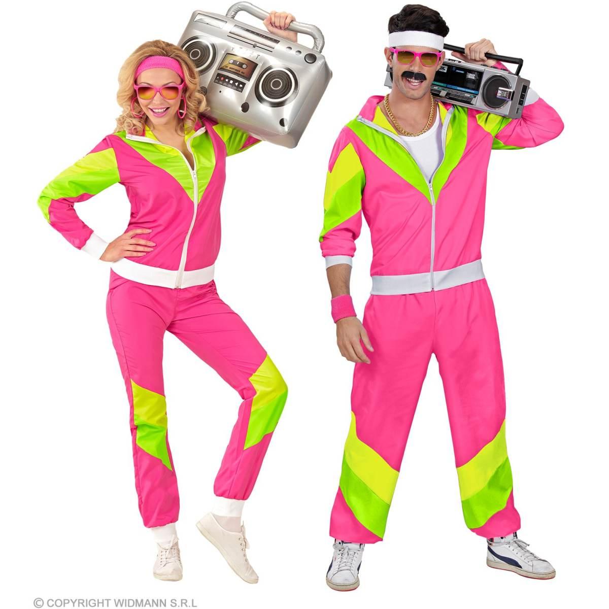 Costume tuta anni 80 rosa