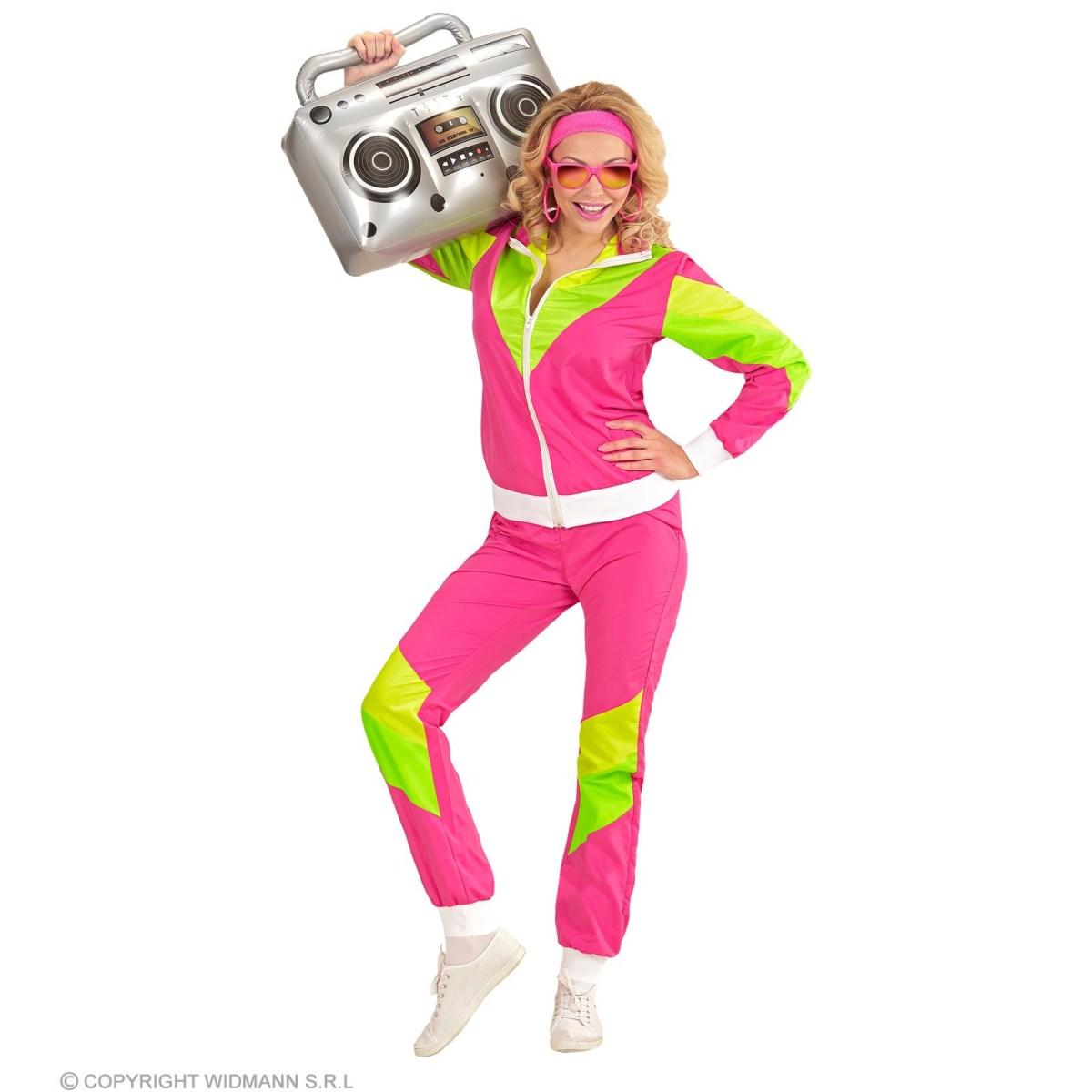 Costume tuta anni 80 rosa