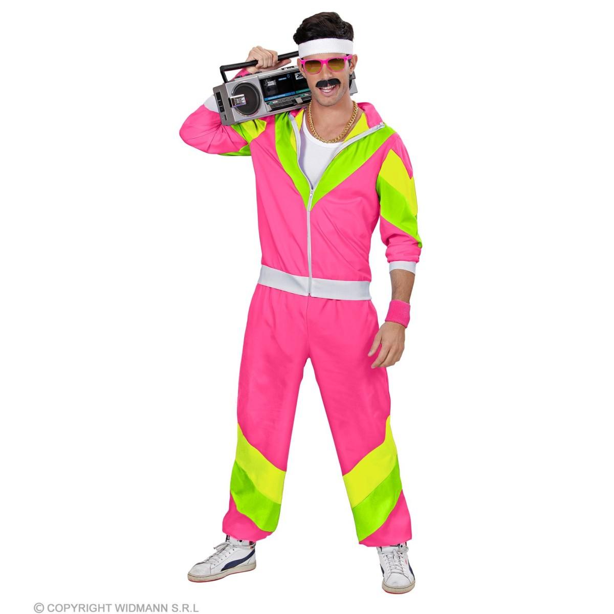 Costume tuta anni 80 rosa