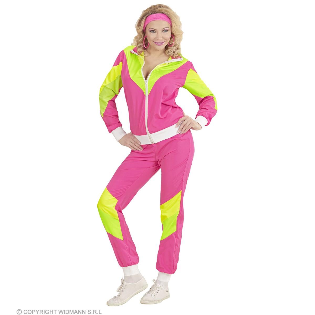 Costume tuta anni 80 rosa