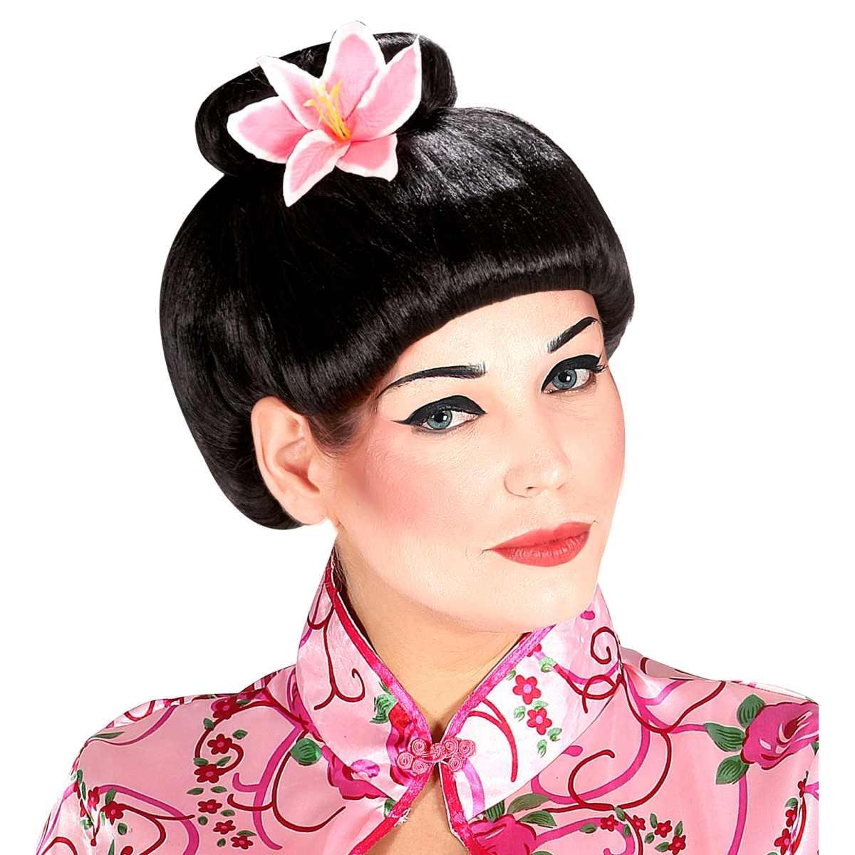 Parrucca geisha fiore