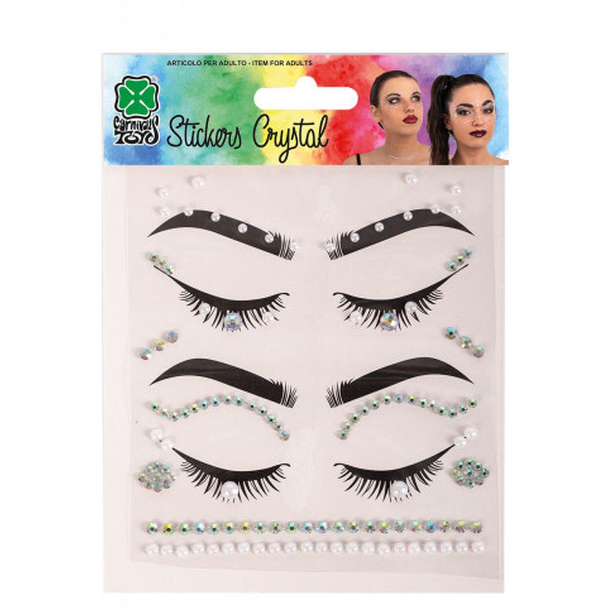 Trucco decorazioni adesive viso crystal perle