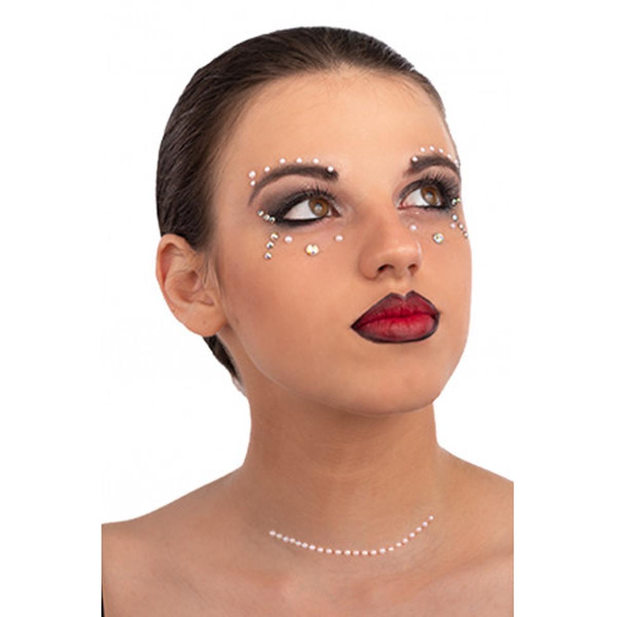 Trucco decorazioni adesive viso crystal perle