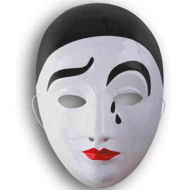 Maschera viso pvc pierrot