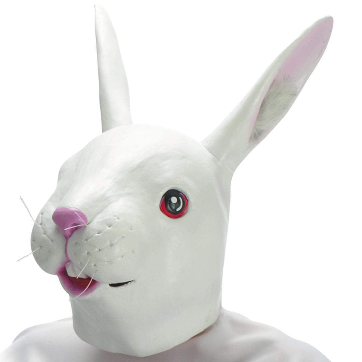 Maschera viso lattice coniglio bianco