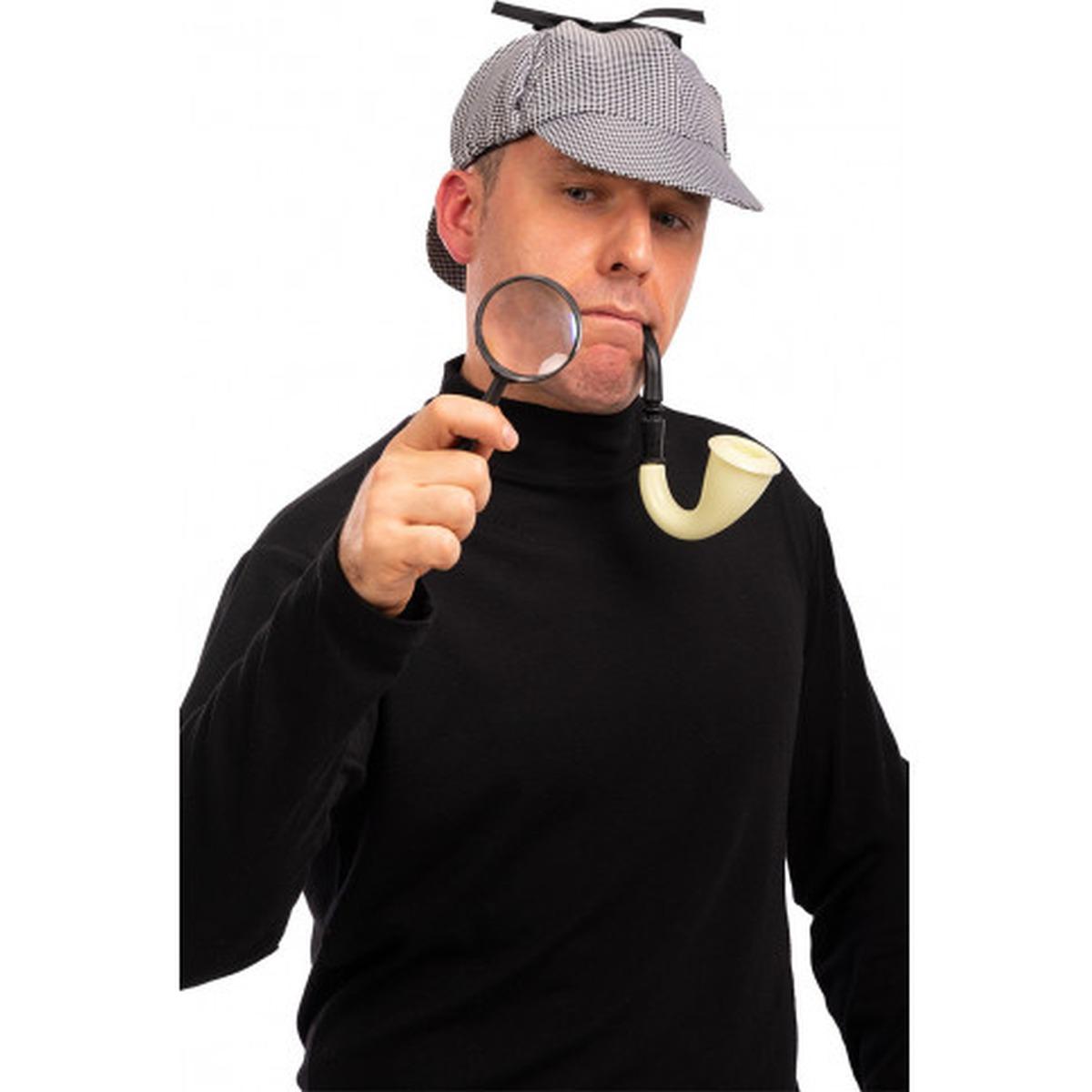 Cappello investigatore pipa lente Set 3 pz