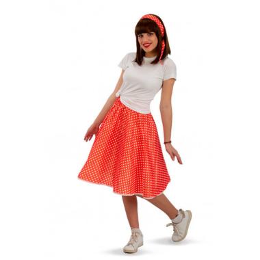 Gonna anni 50 rossa foulard