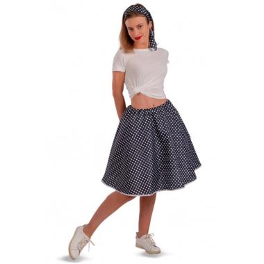 Gonna anni 50 nera foulard