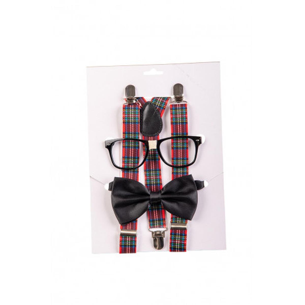 Bretelle nerd papillon occhiali