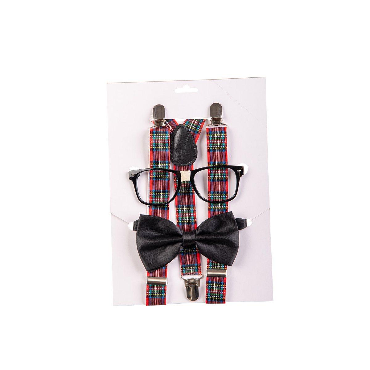 Bretelle nerd papillon occhiali