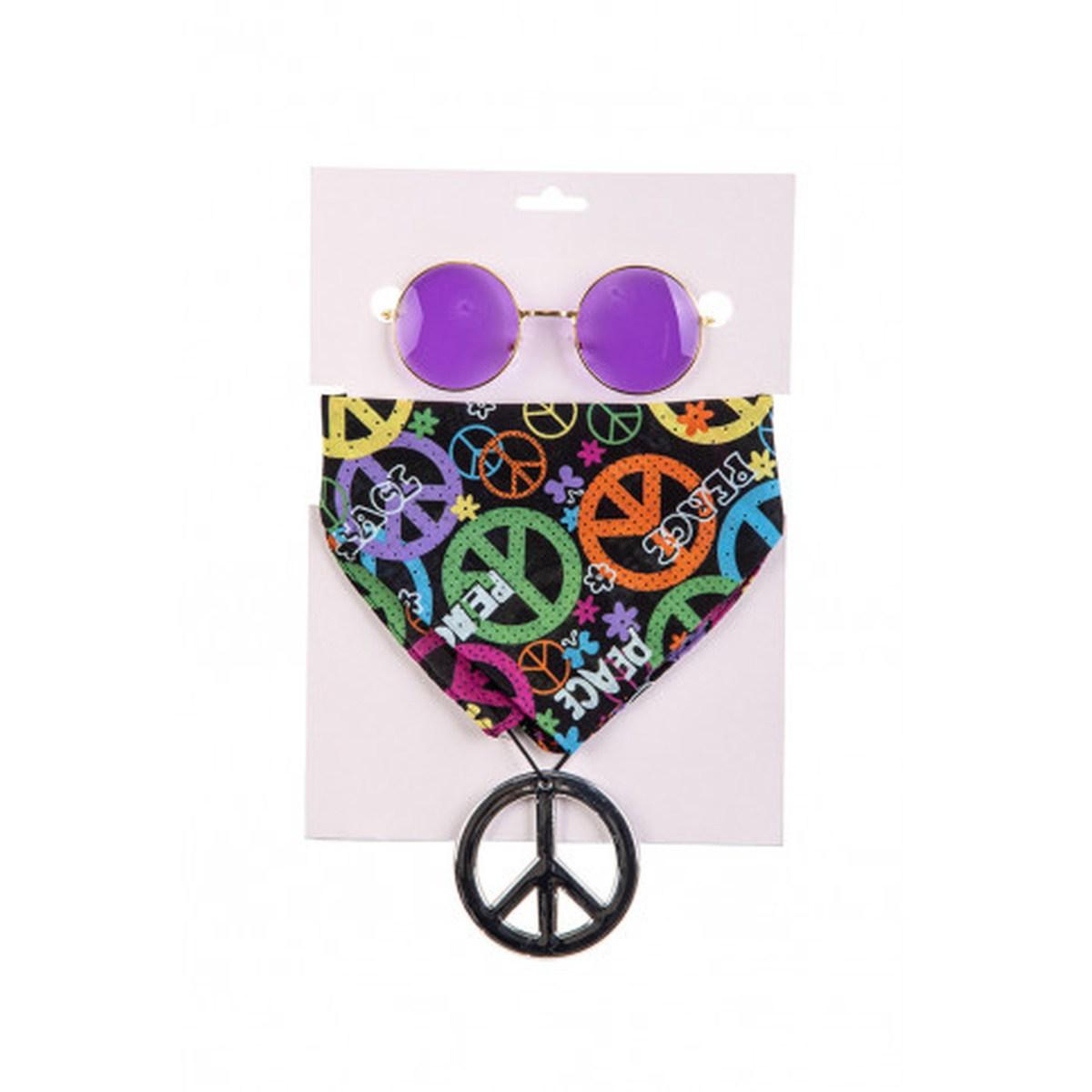 Bandana hippie occhiali collana