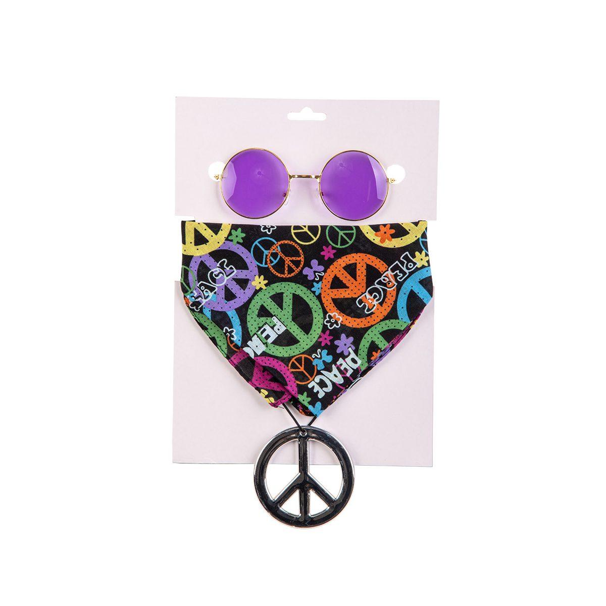 Bandana hippie occhiali collana