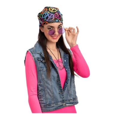 Bandana hippie occhiali collana