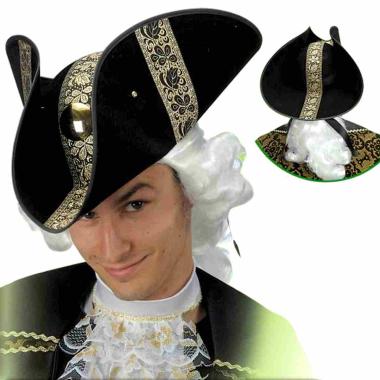 Cappello tricorno nero passamaneria