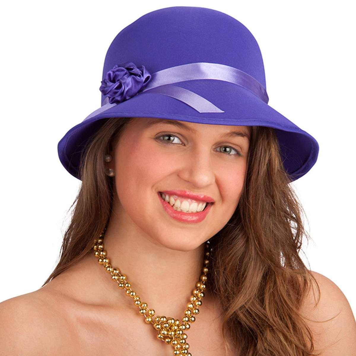 Cappello anni 20 viola