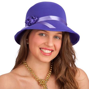 Cappello anni 20 viola