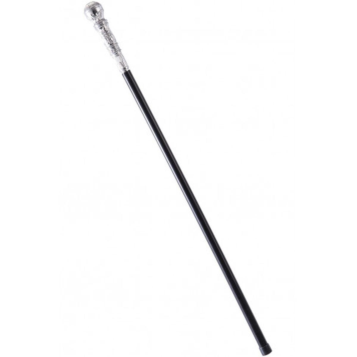 Bastone nero pomello argento