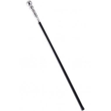Bastone nero pomello argento