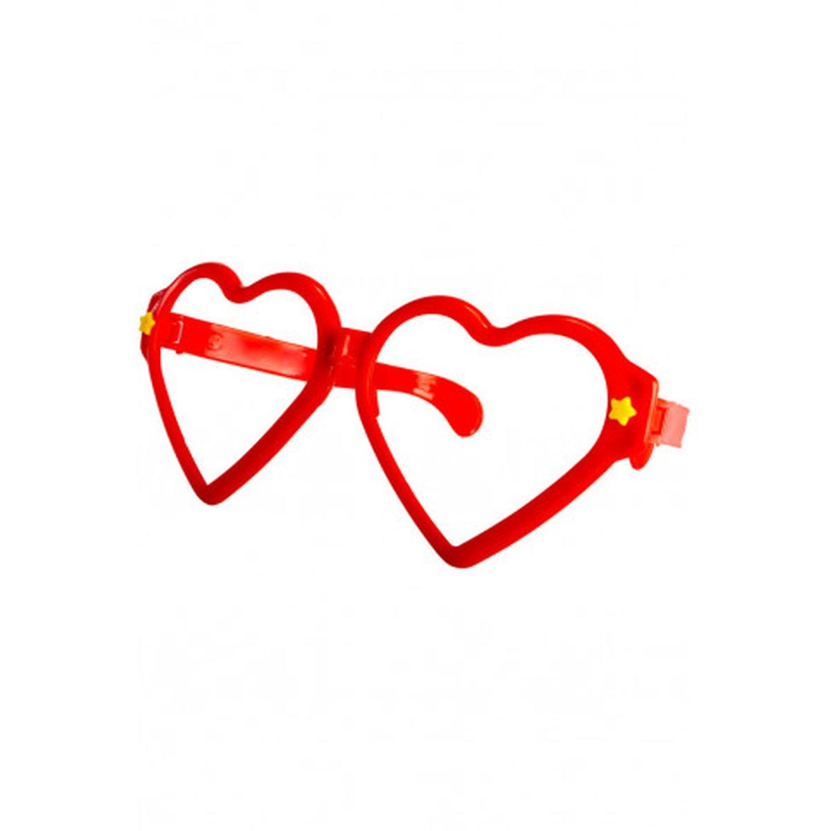 Occhiali clown giganti cuore 4 colori disponibili