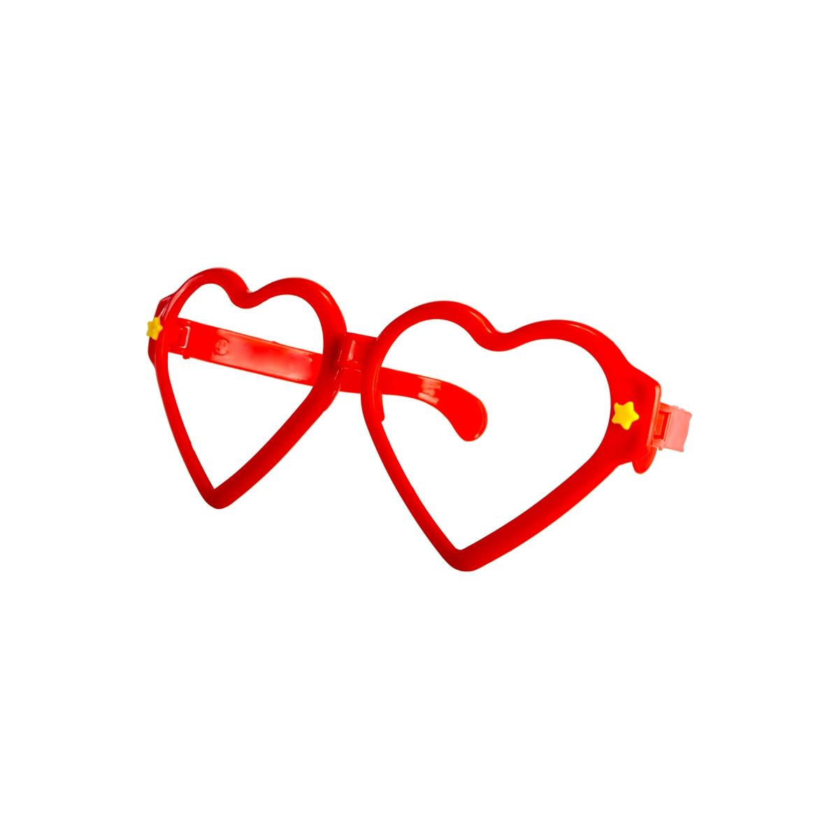 Occhiali clown giganti cuore 4 colori disponibili