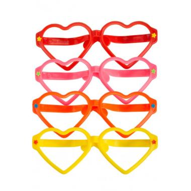 Occhiali clown giganti cuore 4 colori disponibili