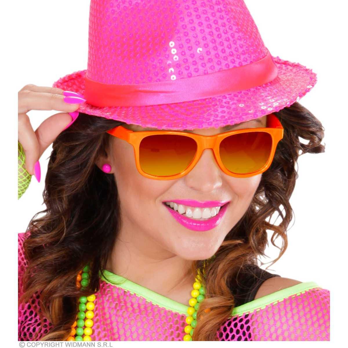 Occhiali arancioni neon anni