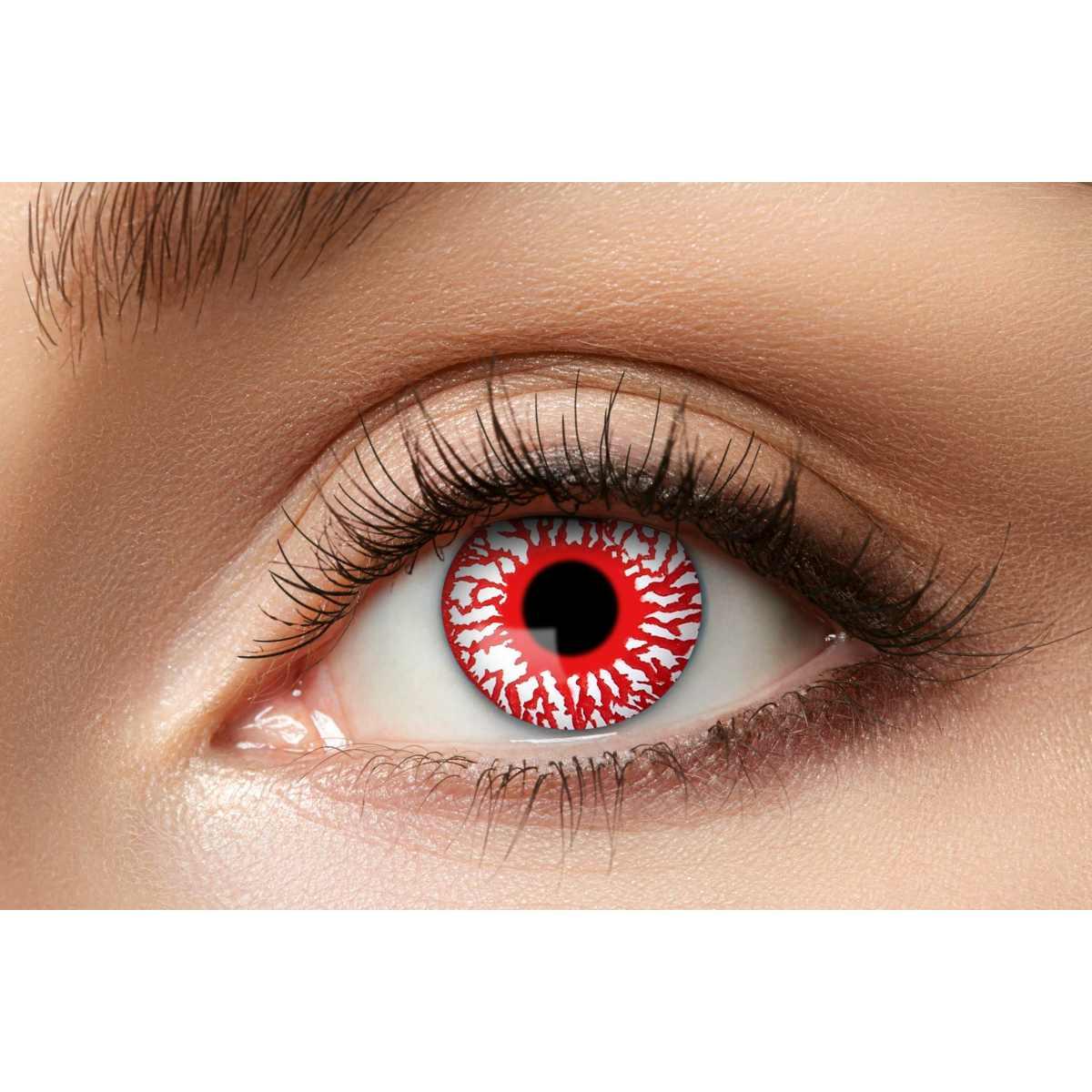 Lenti contatto trimestrali bloodshot rosso modello a