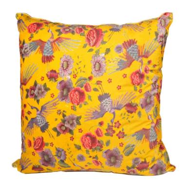 Cuscino arredo velour bird ocra 50 x 50 x 19 cm