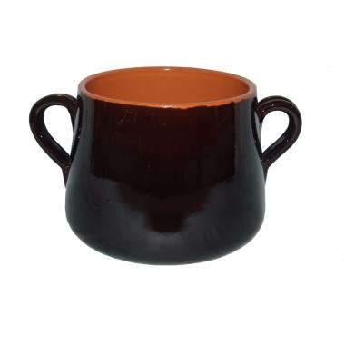 Pentola Marmitta Terracotta cm.Ø18 Valdelsa con Manici