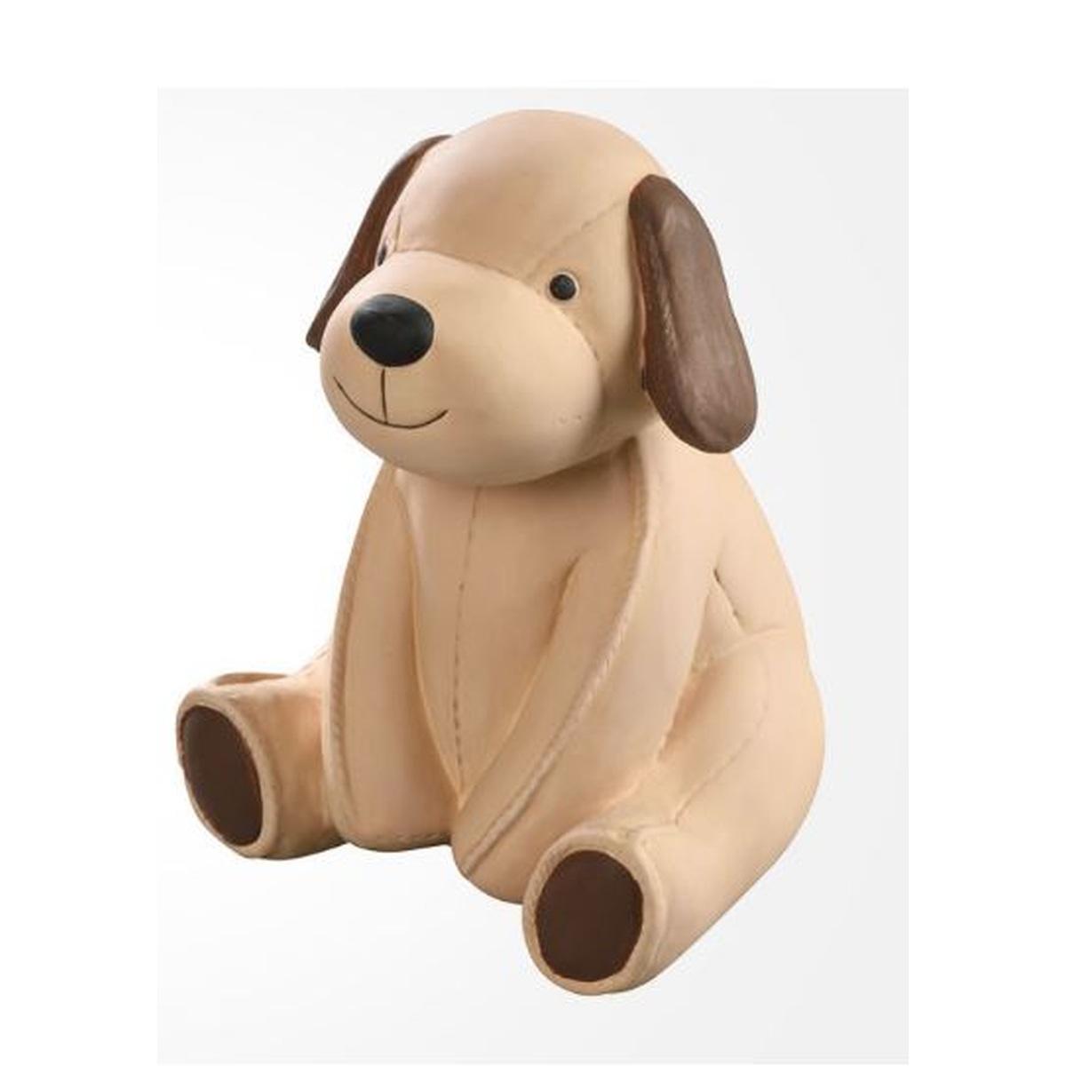 Salvadanaio ceramica cagnolino beige 17 x 15 x 19 cm