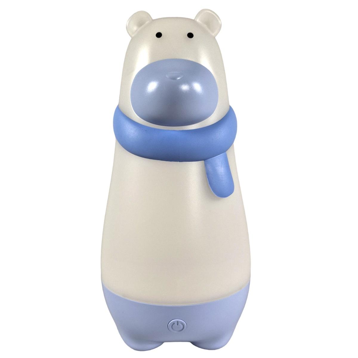 Lampada tavolo led abs orsetto yoghi azzurro cavo usb 20 cm