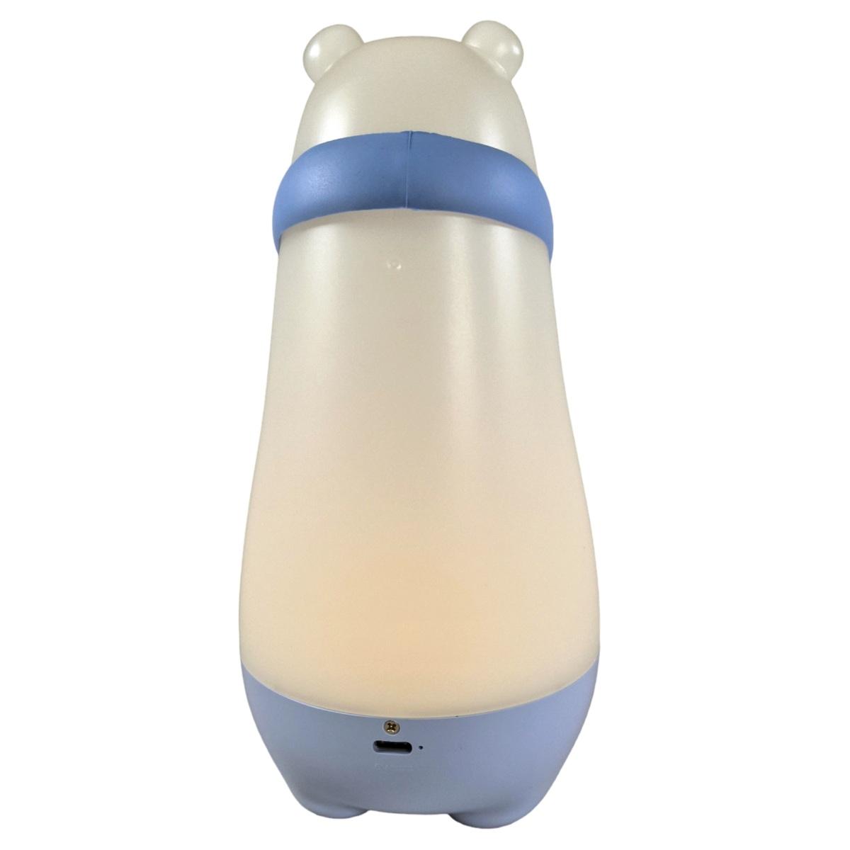 Lampada tavolo led abs orsetto yoghi azzurro cavo usb 20 cm