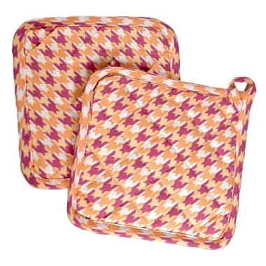 Presina cotone fantasia rosa Set 2 pz