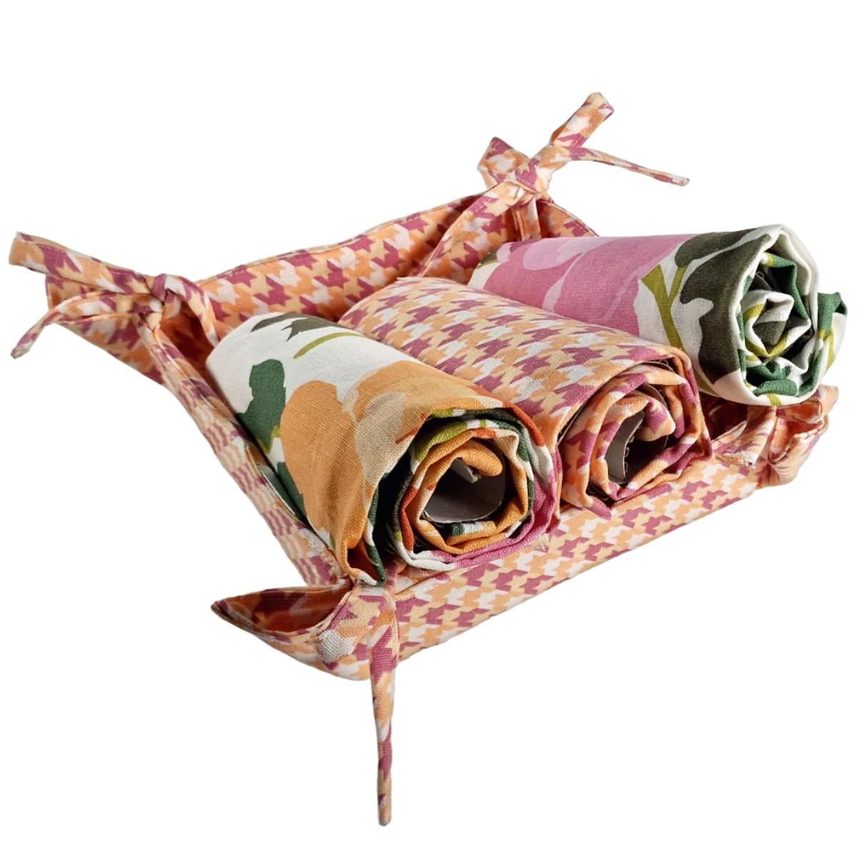 Strofinaccio cestino rose Set 3 pz