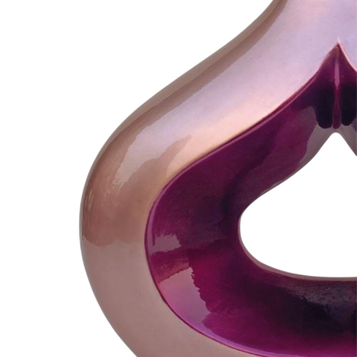 Vaso ceramica goccia rosa 36 x 40 cm