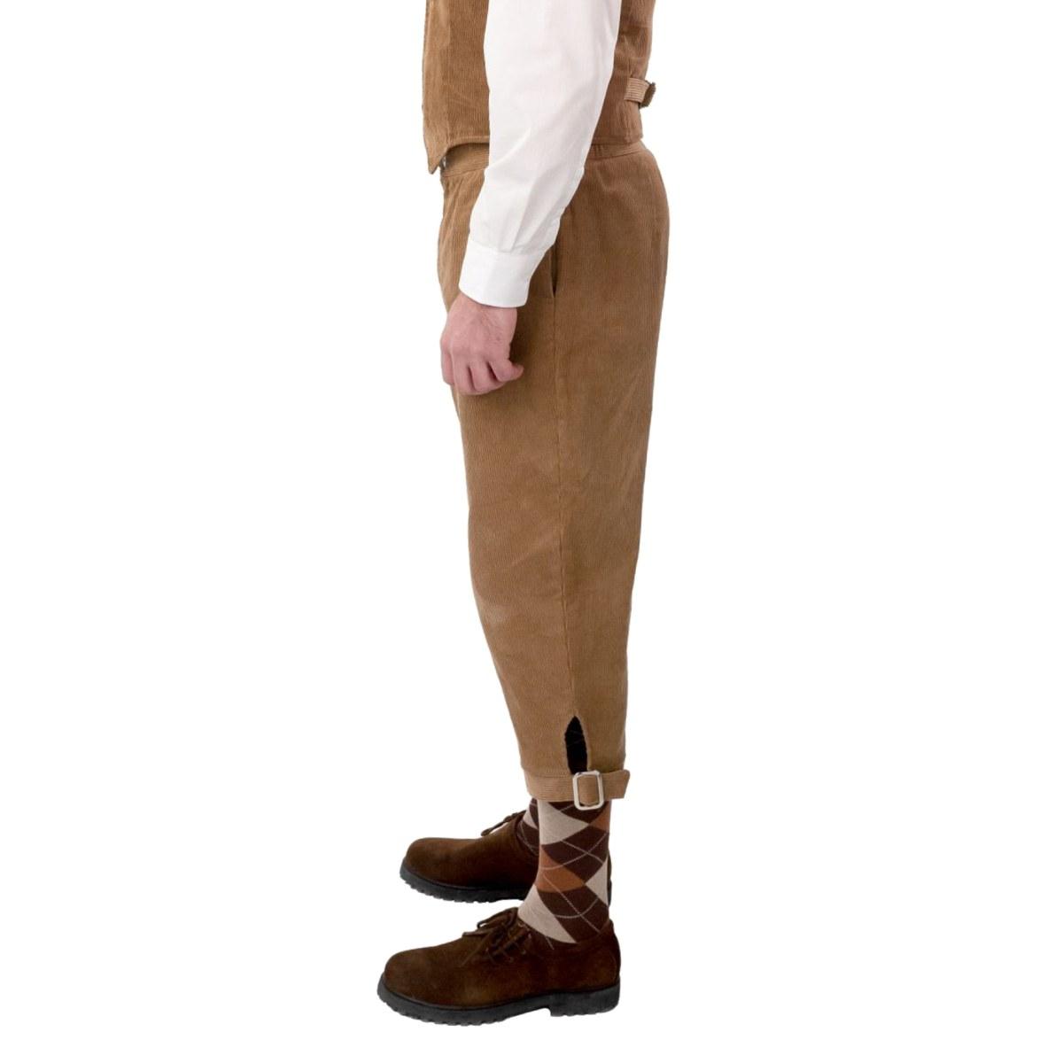 Pantaloni beige velluto coste modello a