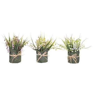 Fiore mughetto vaso foglia 27,5 cm