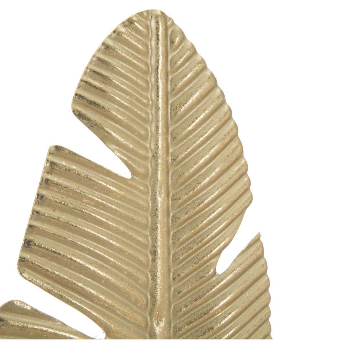 Scultura foglia portacandela glam 10 x 10 x 34 cm