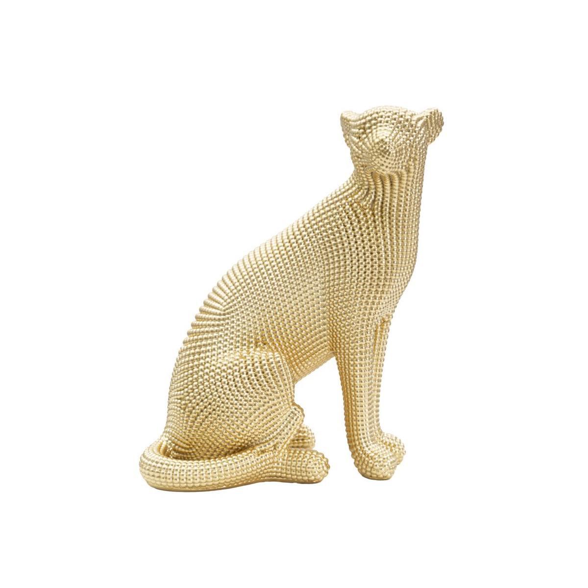 Scultura leopardo gold 23 x 15,5 x 29 cm