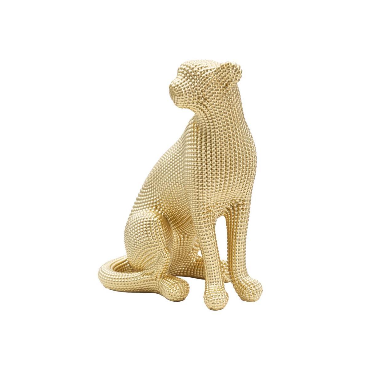Scultura leopardo gold 23 x 15,5 x 29 cm