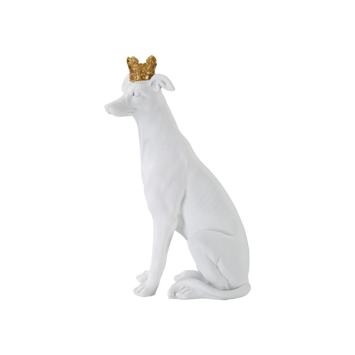 Cane corona bianco 20 x 12,5 x 33 cm
