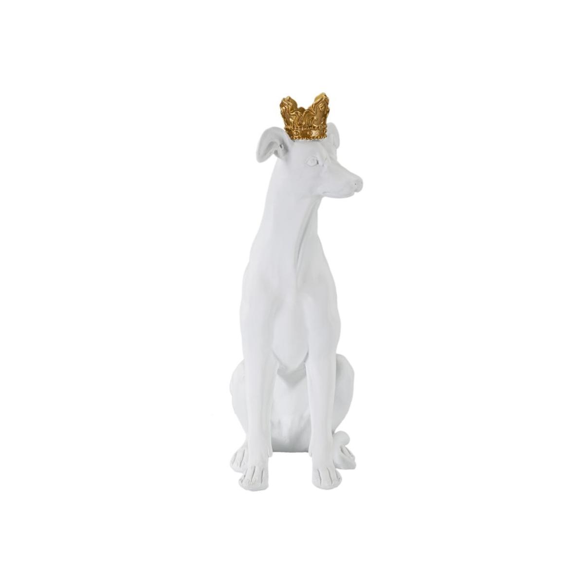 Cane corona bianco 20 x 12,5 x 33 cm