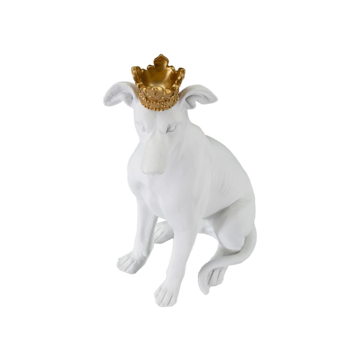 Cane corona bianco 20 x 12,5 x 33 cm